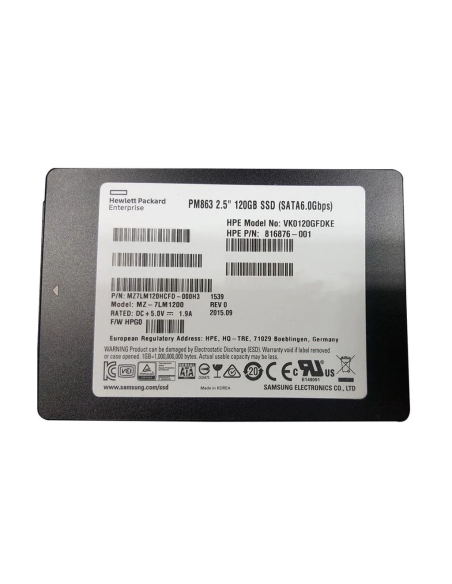 DYSK HPE SAMSUNG PM863 120GB SSD SATA 6G 2,5 TLC MZ-7LM1200 816876-001