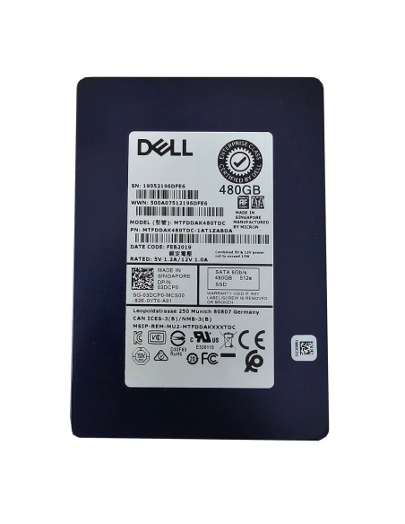 DYSK DELL 480GB SSD SATA 6G 2,5 RAMKA 03DCP0