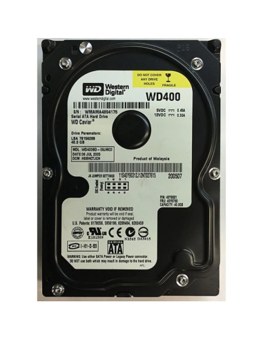 DYSK WD CAVIAR WD400BD-08JMC0 40GB 7.2K SATA 3.5″ HDD
