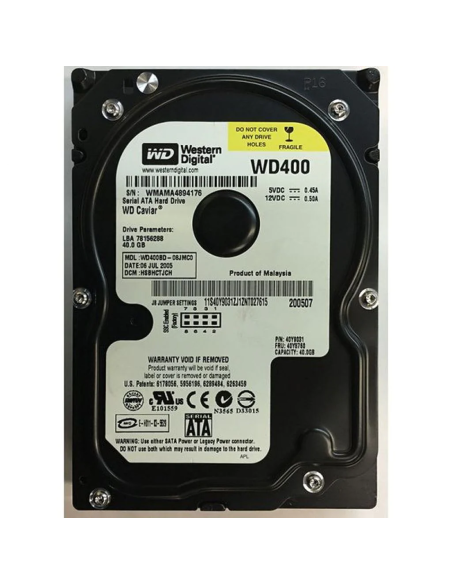DYSK WD CAVIAR WD400BD-08JMC0 40GB 7.2K SATA 3.5″ HDD