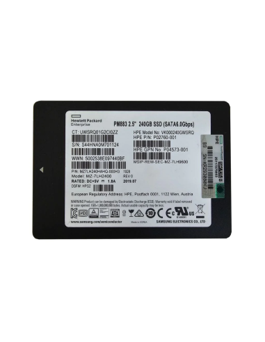 DYSK HPE SAMSUNG PM883 240GB SSD SATA 6G 2,5 TLC MZ-7LH2400 P02760-001