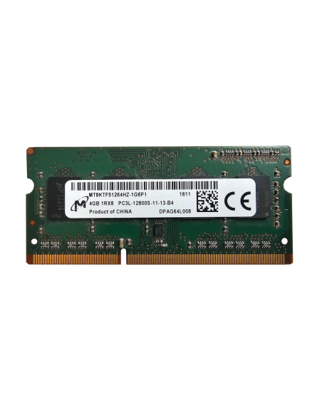 MICRON 4GB 1Rx8 PC3L-12800S SODIMM MT8KTF51264HZ-1G6P1
