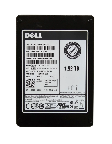 DYSK DELL SAMSUNG 1.92TB SSD SAS 12G 2,5 0086DD MZ-ILS1T9N