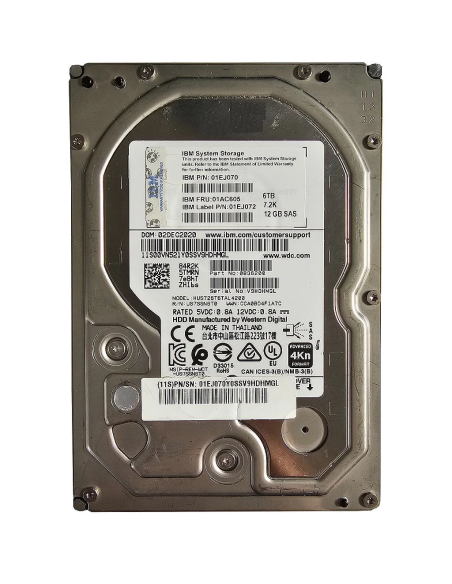 DYSK IBM HITACHI 6TB SAS 12G 7.2K 3,5 01AC605 HUS726T6TAL4200