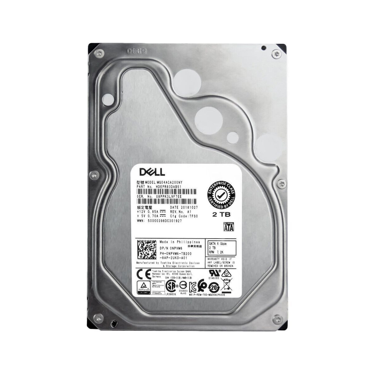 DYSK DELL 2TB SATA MG04ACA200NY 7,2K 6G 3,5 0NPVM6
