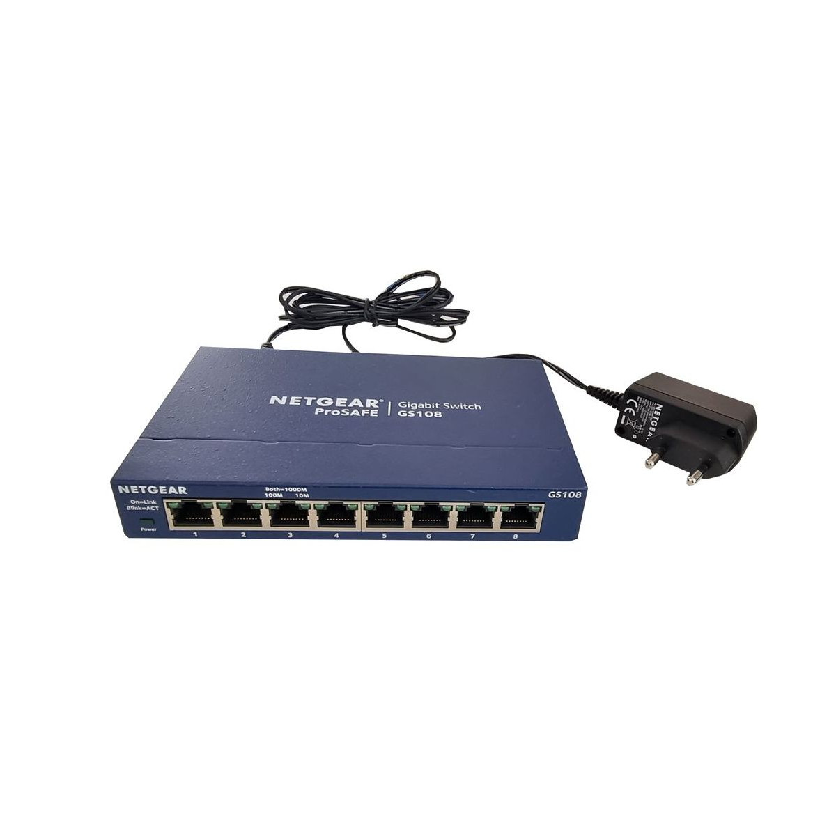 BIURKOWY SWITCH NETGEAR GS108v4 8x1GB ZASILACZ