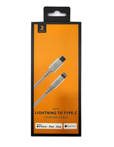 NOWY KABEL FL USB C NA APPLE LIGHTNING 2M BIAŁY IPHONE 14 13 12 11 IPAD
