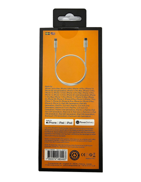 NOWY KABEL FL USB C NA APPLE LIGHTNING 2M BIAŁY IPHONE 14 13 12 11 IPAD
