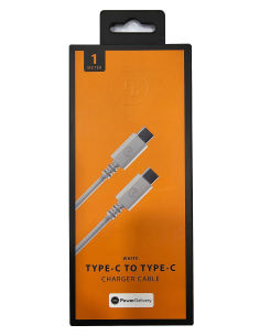 NOWY KABEL FL USB C NA USB C 1M BIAŁY iOS ANDROID FL-CC585