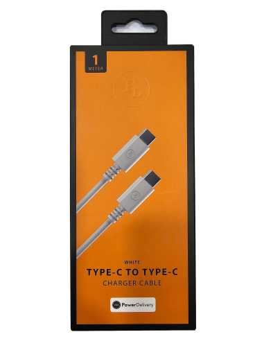 NOWY KABEL FL USB C NA USB C 1M BIAŁY iOS ANDROID FL-CC585