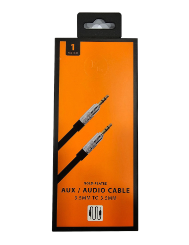 NOWY KABEL FL MINIJACK NA MINIJACK AUDIO 3.5MM 1M CZARNY AUX0066