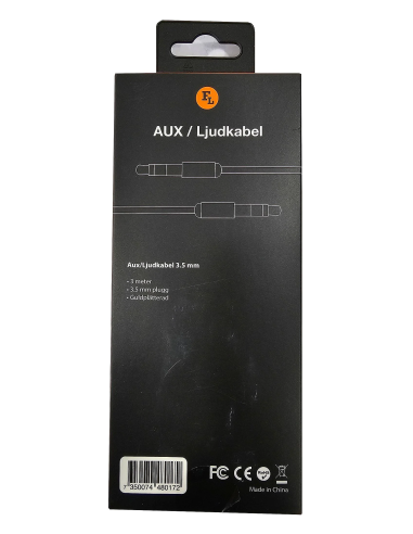 NOWY KABEL FL MINIJACK NA MINIJACK AUDIO 3.5MM 3M CZARNY AUX0066