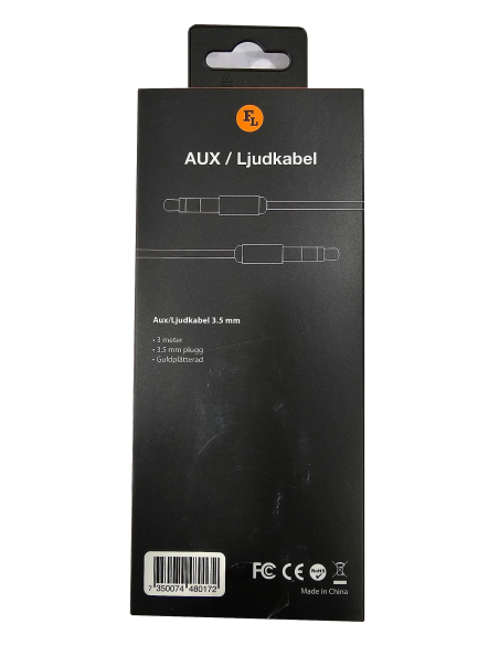 NOWY KABEL FL MINIJACK NA MINIJACK AUDIO 3.5MM 3M CZARNY AUX0066