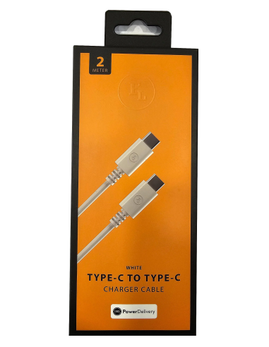 NOWY KABEL FL USB C NA USB C 2M BIAŁY iOS ANDROID FL-CC509