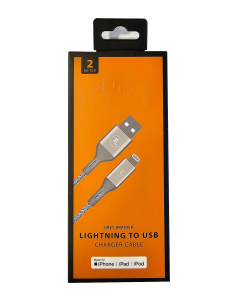 NOWY KABEL FL USB 2.0 NA APPLE LIGHTNING 2M SREBRNY IPHONE 14 13 12 11 IPAD