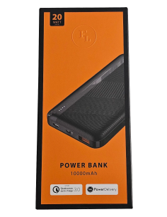 POWERBANK FL 10000mAh 20W CZARNY USB C/USB MICRO/USB KABEL SZYBKO ŁADUJE