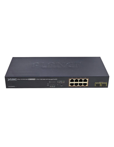 SWITCH PLANET GS-4210-8P2S 8x1GB PoE 2xSFP VLAN