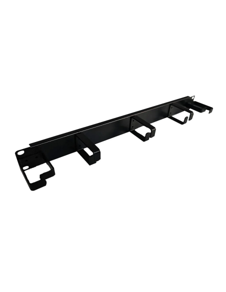 UNIWERSALNY ORGANIZER KABLI 1U DO SZAFY RACK 19'' 5xUCHWYT CZARNY