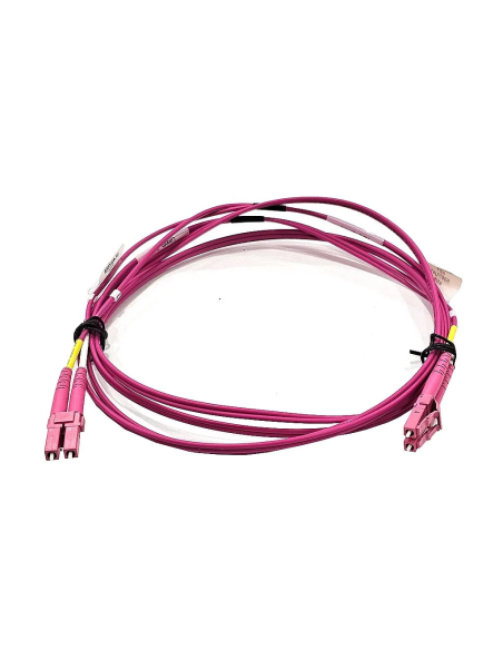 KABEL SWIATŁOWÓD LC DUPLEX OM4 50/125 MM-2 LSZH RÓZOWY 2M