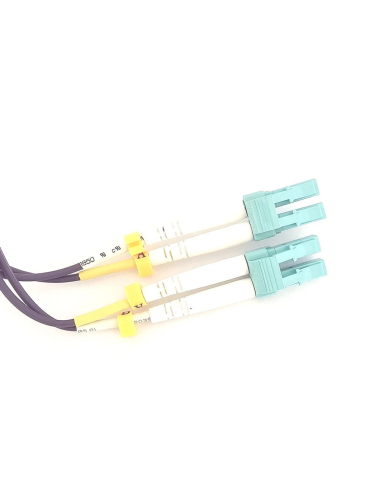 KABEL PATCHCORD DUPLEX OM4 50/125 LSZH FIOLETOWY 2M