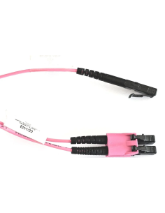 KABEL SWIATŁOWÓD DUPLEX OM4 50/125  LSFH RÓZOWY 2M
