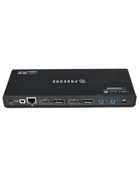 UNIWERSALNA STACJA DOKUJACA PROKORD 65W DUAL USB C 4K 2xHDMI 2xUSB ZASILACZ