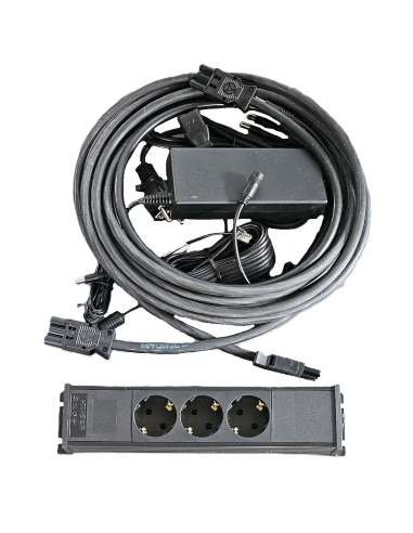 SZAFA DO BIURA iEYE GENERAL 2xPÓŁKA LISTWA PDU PODŚWIETLENIE 600x530x133MM