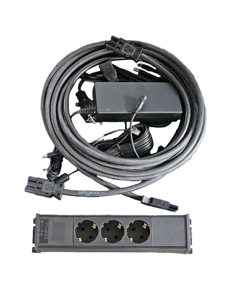 SZAFA DO BIURA iEYE GENERAL 2xPÓŁKA LISTWA PDU PODŚWIETLENIE 600x530x133MM