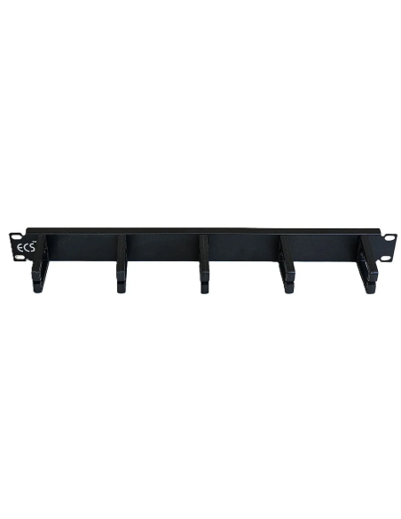 UNIWERSALNY ORGANIZER KABLI 1U DO SZAFY RACK 19''  CZARNY 5xUCHWYT RING