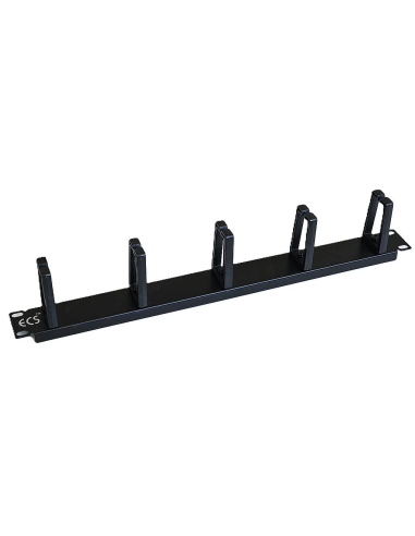 UNIWERSALNY ORGANIZER KABLI 1U DO SZAFY RACK 19''  CZARNY 5xUCHWYT RING