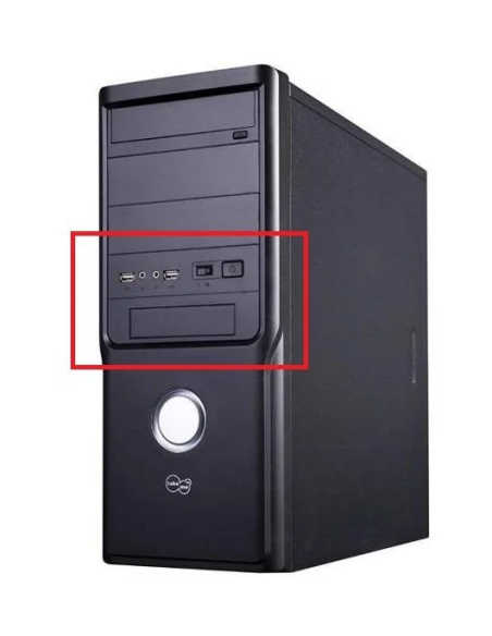 FRONT PANEL OBUDOWA TAKE ME LENS 400W SIMPLE 2xUSB 2xAUDIO LED POWER