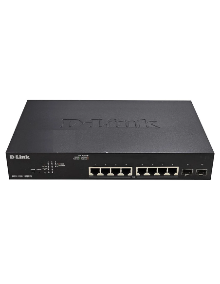 ZARZĄDZANY SWITCH D-LINK DGS-1100-10MPV2 8x1GB PoE 2xSFP VLAN