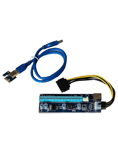 RISER SAVIO AK-36 PCIe x1 PCIe x16 USB 3.0 KABEL 6PIN SATA