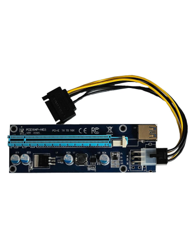 RISER SAVIO AK-36 PCIe x1 PCIe x16 USB 3.0 KABEL 6PIN SATA
