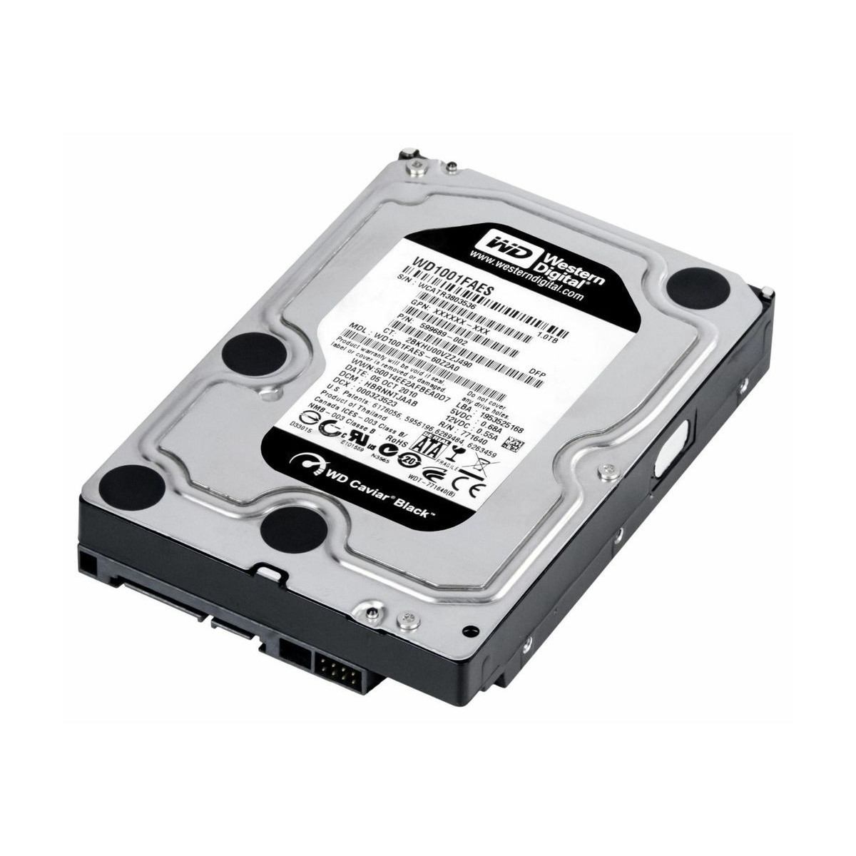 HP WD CAVIAR BLACK 1TB SATA 7.2K 3G 3,5 WD1001FAES