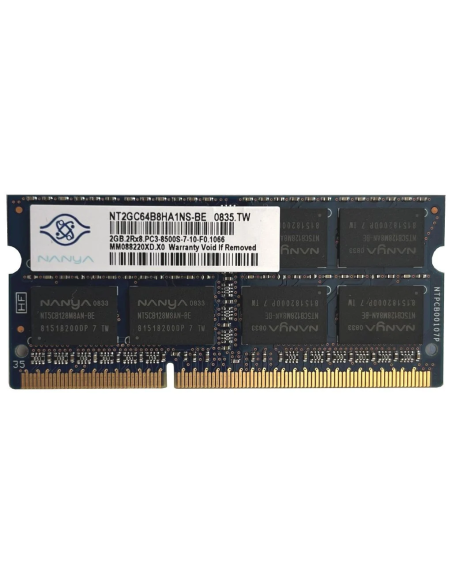 PAMIĘĆ RAM NANYA 2GB SODIMM PC3-8500S DDR3 1066MHz NT2GC64B8HA1NS-BE