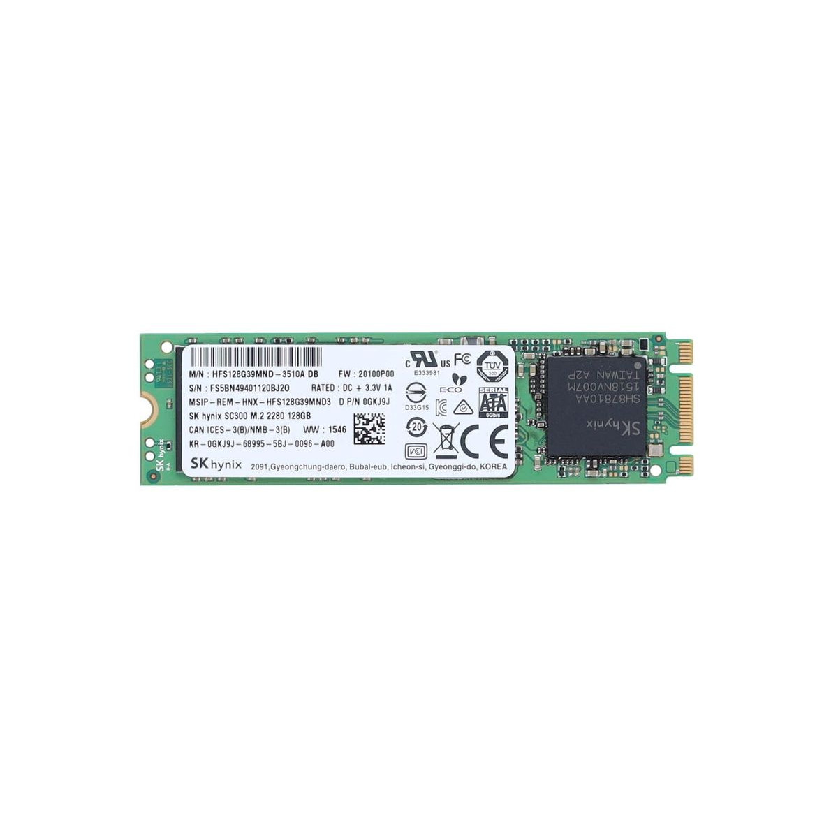 DELL HYNIX 128GB SSD SATA M.2 6G 2280 SC300 0GKJ9J
