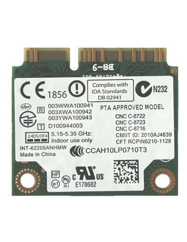 KARTA WiFi INTEL CENTRINO ADVANCED-N 6205 2,4 GHz/5GHz 300Mb/s 62205ANHMW