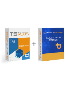 Zestaw TSplus Remote Access Desktop 25 wraz z TSplus Security Essentials