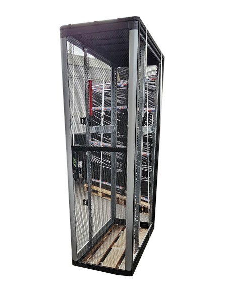 DUŻA SZAFA RACK SERWEROWA ENOC 19'' 42U 600x1200 3xKLUCZ SZYNY ZŁOŻONA
