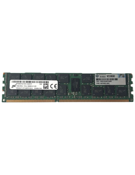 HP MICRON 16GB 2Rx4 PC3L-10600R ECC REG MT36KSF2G72PZ-1G4E1FF 647653-081