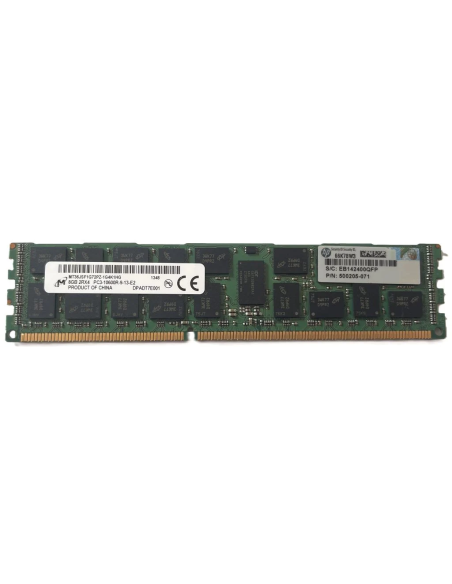 HP MICRON 8GB 2Rx4 PC3-10600R ECC REG MT36JSF1G72PZ-1G4K1HG 500205-071