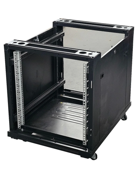SZAFA RACK TOTEN 19'' 12U 600x800mm NA KÓŁKACH BEZ DRZWI BEZ SUFITU