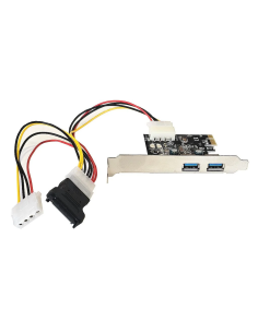 KONTROLER DELOCK B/N89243 2xUSB 3.0 PCIe x1 FULL KABEL 1x4PIN MOLEX 1xSATA