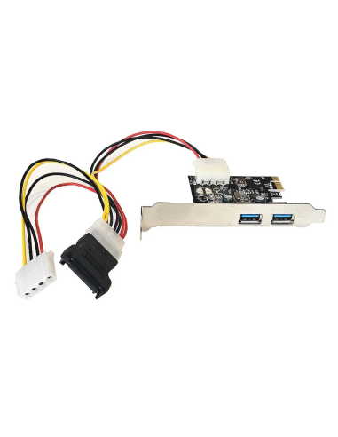 KONTROLER DELOCK B/N89243 2xUSB 3.0 PCIe x1 FULL KABEL 1x4PIN MOLEX 1xSATA