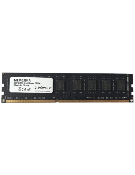PAMIĘĆ RAM 2-POWER 8GB 2Rx8 PC3-12800 NON-ECC UDIMM MEM0304A