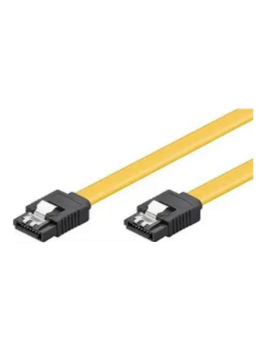ZATRZASKOWY KABEL SATA PROSTY NA SATA PROSTY ZÓŁTY 50CM