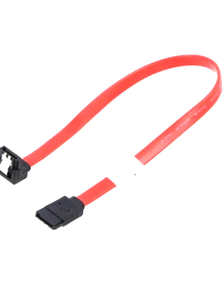 ZATRZASKOWY KABEL SATA PROSTY NA SATA KĄTOWY CZERWONY 50CM