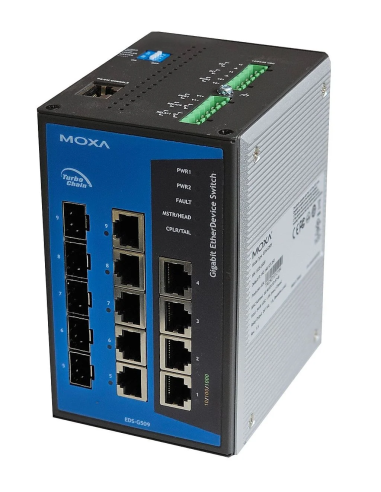 PRZEMYSŁOWY SWITCH MOXA EDS-G509 REV. 1.5 4x1GB 5xCOMBO SFP/RJ-45 L2 VLAN