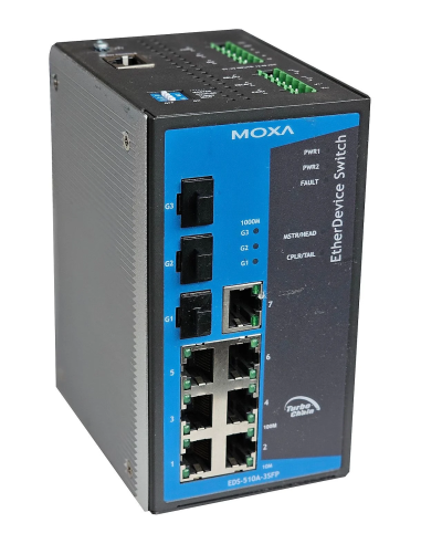 PRZEMYSŁOWY SWITCH MOXA EDS-510A-3SFP REV. 1.3 7x100Mbps 3xSFP 1GB VLAN